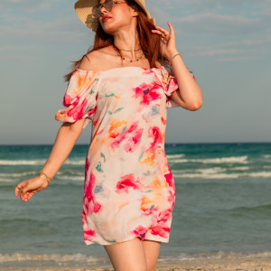 Robe manche bouffante